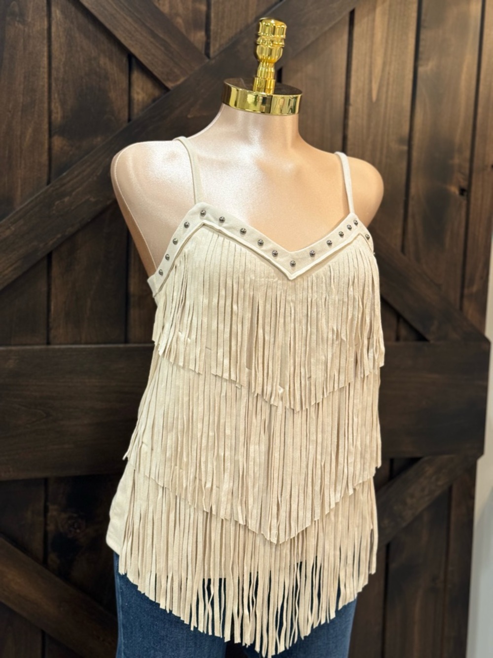 Vocal Fringe Spaghetti Strap